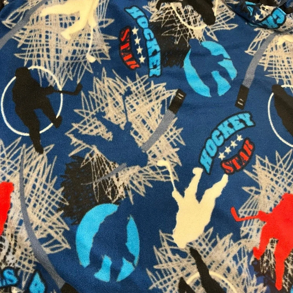 Hockey Star Fleece Tie Blanket Homemade (x-85)